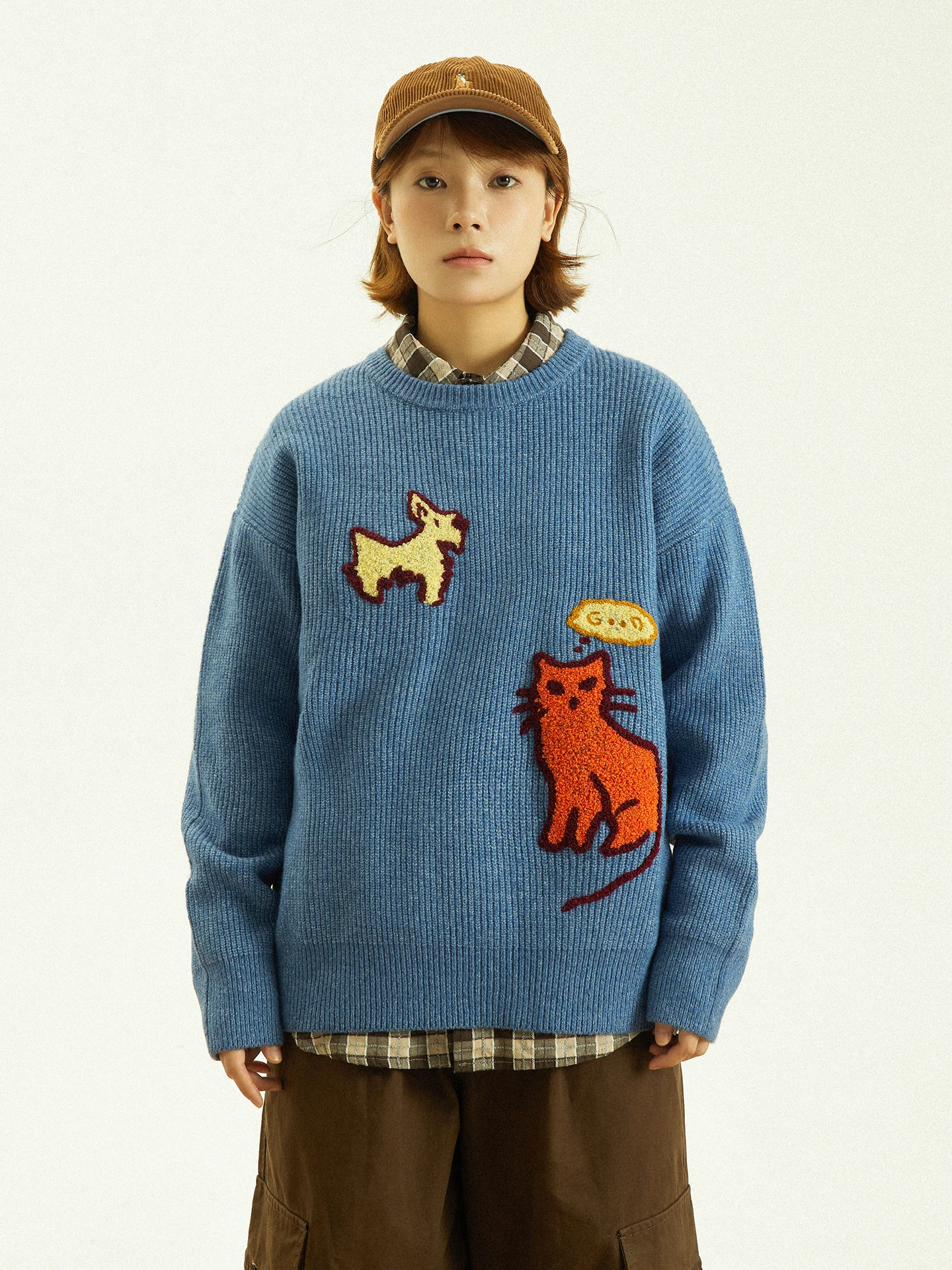 GoodNorth, осенне-зимний вязаный свитер с вышивкой для домашних животных, свободный накладной свитер, ленивый Sle Street Faion, полиэстер, нейлон...
GoodNorth, осенне-зимний вязаный свитер с вышивкой для домашних животных, свободный накладной свитер, ленивый Sle Street Faion, полиэстер, нейлон...