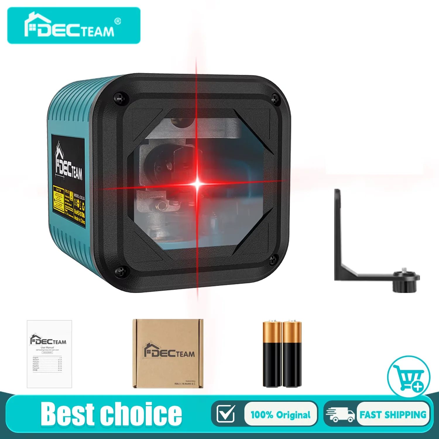 Лазерный нивелир Decteam с перекрестными линиями, самовыравнивающийся, 2 линии, красный луч, вертикальный и горизонтальный уровень, с кронштейном и мишенью для домашнего использования и DIY
Лазерный нивелир Decteam с перекрестными линиями, самовыравнивающийся, 2 линии, красный луч, вертикальный и горизонтальный уровень, с кронштейном и мишенью для домашнего использования и DIY