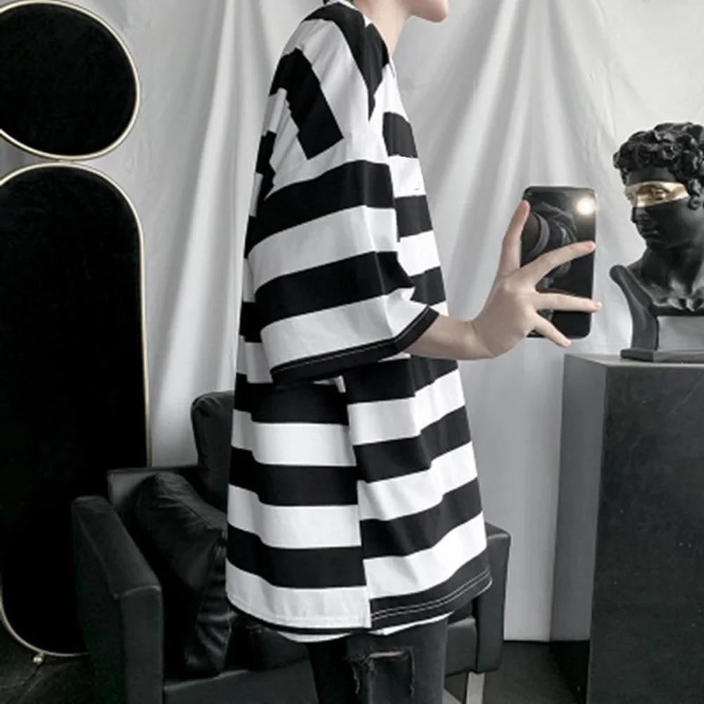 Casual Striped Mens T-Shirt Casual Mens Blouse Boyfriend Oversize Casual Round Neck Clothes Shirt Short Sleeve
Casual Striped Mens T-Shirt Casual Mens Blouse Boyfriend Oversize Casual Round Neck Clothes Shirt Short Sleeve