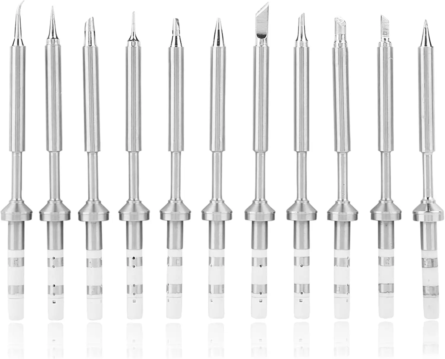 Soldering Iron Tips 11pcs Set, Mini TS100 Replacement Tips with Stainless Steel, Fast Heating for Electronics Repair
Soldering Iron Tips 11pcs Set, Mini TS100 Replacement Tips with Stainless Steel, Fast Heating for Electronics Repair
