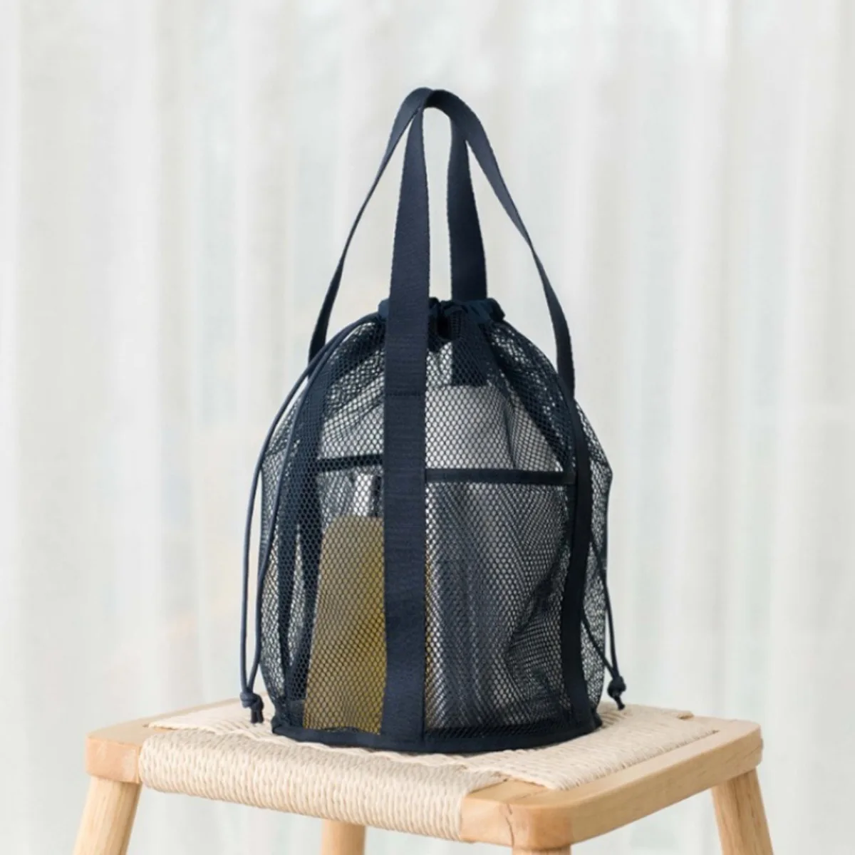 Durable Nylon Mesh Drawstring Bag, Large Capacity Toiletry Organizer with Handle & Multiple Pockets, 4 Colors Available
Durable Nylon Mesh Drawstring Bag, Large Capacity Toiletry Organizer with Handle & Multiple Pockets, 4 Colors Available