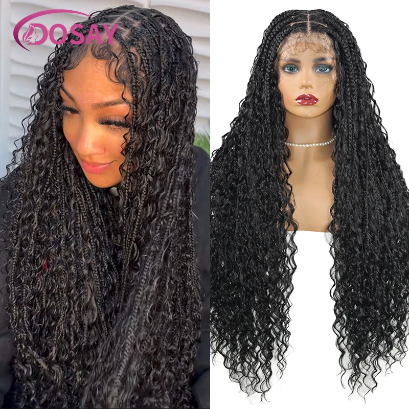 Boho Box Braided Wigs Synthetic Curly Braids Full Lace Front Wig Pre Plucked Blonde Lace Frontal Braided Wigs For Black Women
Boho Box Braided Wigs Synthetic Curly Braids Full Lace Front Wig Pre Plucked Blonde Lace Frontal Braided Wigs For Black Women
