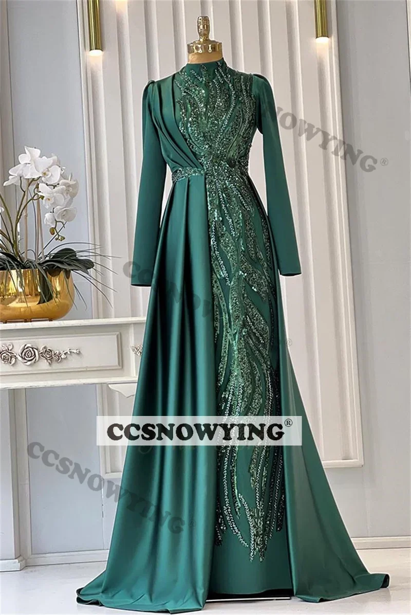 Appliques Beaded Satin Hijab Muslim Evening Dresses Long Sleeve Islamic Women Formal Party Gowns Arabic Dubai Robes De Soirée
Appliques Beaded Satin Hijab Muslim Evening Dresses Long Sleeve Islamic Women Formal Party Gowns Arabic Dubai Robes De Soirée