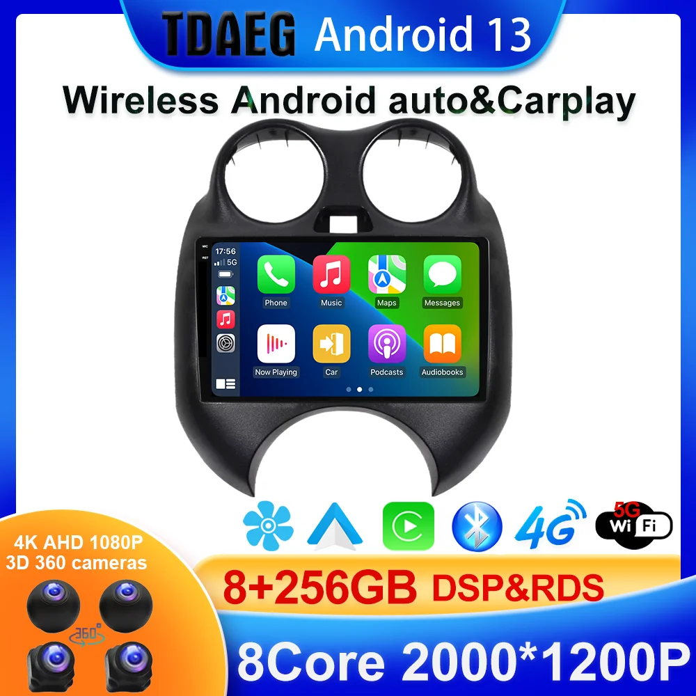 Android 13 For Nissan March K13 2010 - 2013 Car Multimedia GPS Navigation Radio WIFI Split Screen Player Carplay AUTO BT 5.0
Android 13 For Nissan March K13 2010 - 2013 Car Multimedia GPS Navigation Radio WIFI Split Screen Player Carplay AUTO BT 5.0