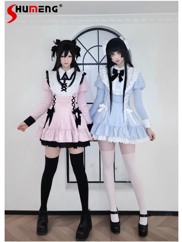 Original Japanese Sweet Cool Girl Ruffled Velvet Lolita Dress Winter Elegant Retro Long Sleeve Lace-up Bow Short Dress for Women
Original Japanese Sweet Cool Girl Ruffled Velvet Lolita Dress Winter Elegant Retro Long Sleeve Lace-up Bow Short Dress for Women