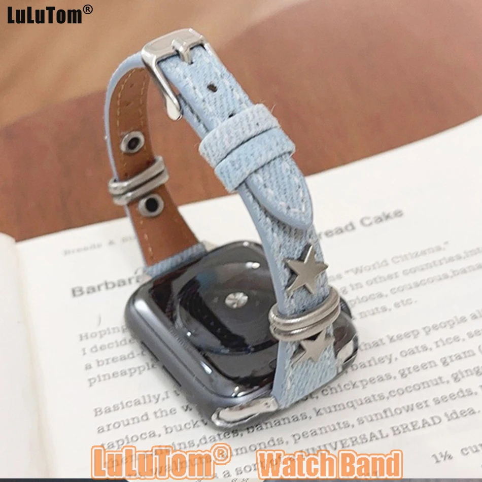 Star Rivet Demin Leather Strap for Apple Iwatch Series 11 10 9 8 7 6 SE Ultra Watch Band 38 40 41 42 44 45 46 49mm Slim Bracelet
Star Rivet Demin Leather Strap for Apple Iwatch Series 11 10 9 8 7 6 SE Ultra Watch Band 38 40 41 42 44 45 46 49mm Slim Bracelet