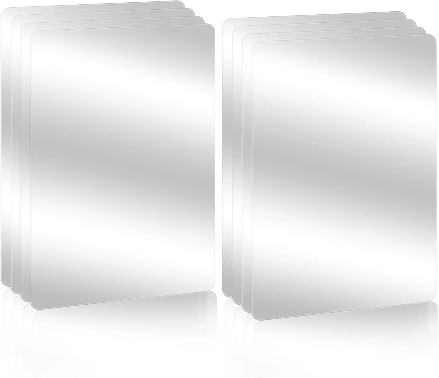 8 Pack Shatterproof Acrylic Mirror Sheets Double Sided Mini Square Safety Tiles for DIY Crafts Classroom Office Home 5x7
8 Pack Shatterproof Acrylic Mirror Sheets Double Sided Mini Square Safety Tiles for DIY Crafts Classroom Office Home 5x7
