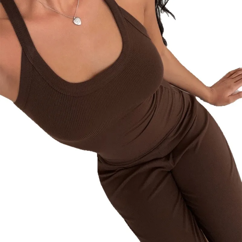 New Spring Summer Y2K Yoga Running Style Sleeveless Solid Color T-shirt Tank Top Pants Two Piece Set for Adult Women's Clothing
New Spring Summer Y2K Yoga Running Style Sleeveless Solid Color T-shirt Tank Top Pants Two Piece Set for Adult Women's Clothing