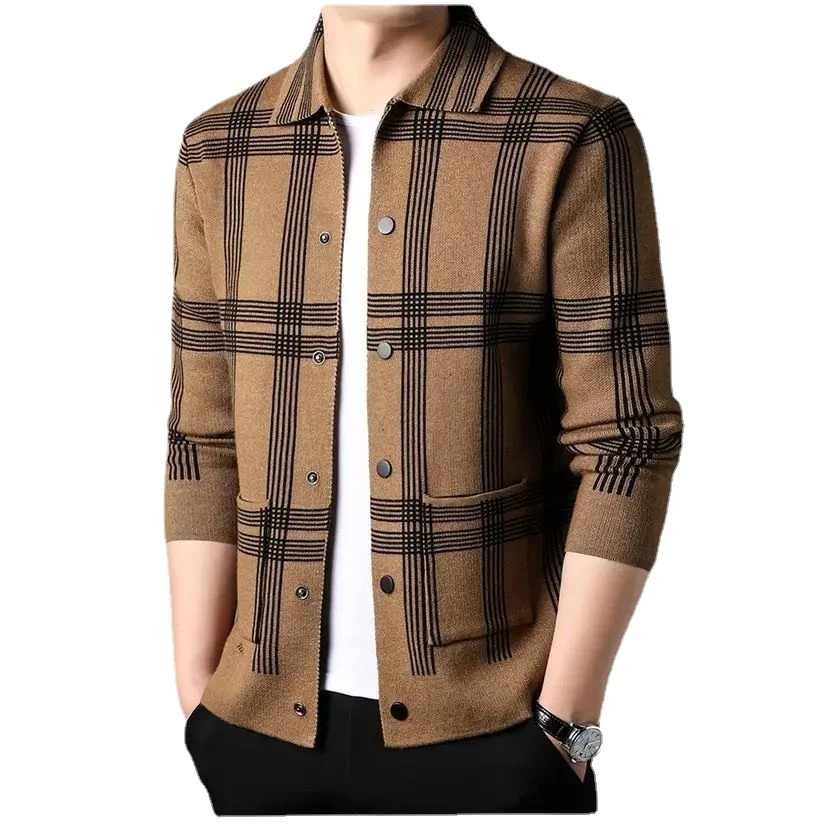 High-quality autumn and winter new men's knitted cardigan casual slim simple wild top coat all-match
High-quality autumn and winter new men's knitted cardigan casual slim simple wild top coat all-match