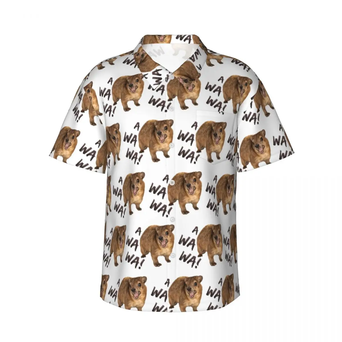 Awawa Angry Screaming Rock Hyrax Meme Men's Shirts Hawaiian Short Sleeve Shirt Fashion Button Tops for Summer Beach
Awawa Angry Screaming Rock Hyrax Meme Men's Shirts Hawaiian Short Sleeve Shirt Fashion Button Tops for Summer Beach
