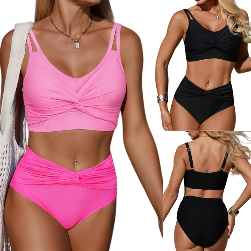 2026 Two Pieces Women's Bikini Swimsuits Sets Mid-Waisted Swimwear V-Neck Crisscross Front Push Up Sexy Bathing Suit
2026 Two Pieces Women's Bikini Swimsuits Sets Mid-Waisted Swimwear V-Neck Crisscross Front Push Up Sexy Bathing Suit