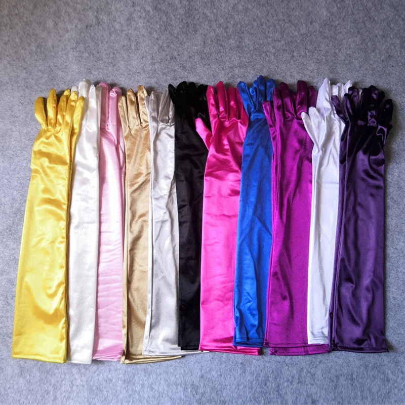 55cm Women Solid Satin Elegant Formal Evening Etiquette Long Gloves Bride Dress Party Soft Smooth Cosplay Stage Performance
55cm Women Solid Satin Elegant Formal Evening Etiquette Long Gloves Bride Dress Party Soft Smooth Cosplay Stage Performance