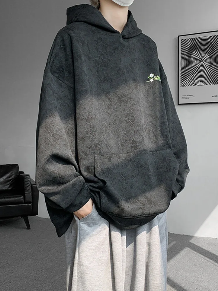 American Dyed Hoodie Sweatirt Men's Spring Autumn Sle Embroidery Top Lazy Sle Chic Jaet Loose Fit Casual Wear
American Dyed Hoodie Sweatirt Men's Spring Autumn Sle Embroidery Top Lazy Sle Chic Jaet Loose Fit Casual Wear