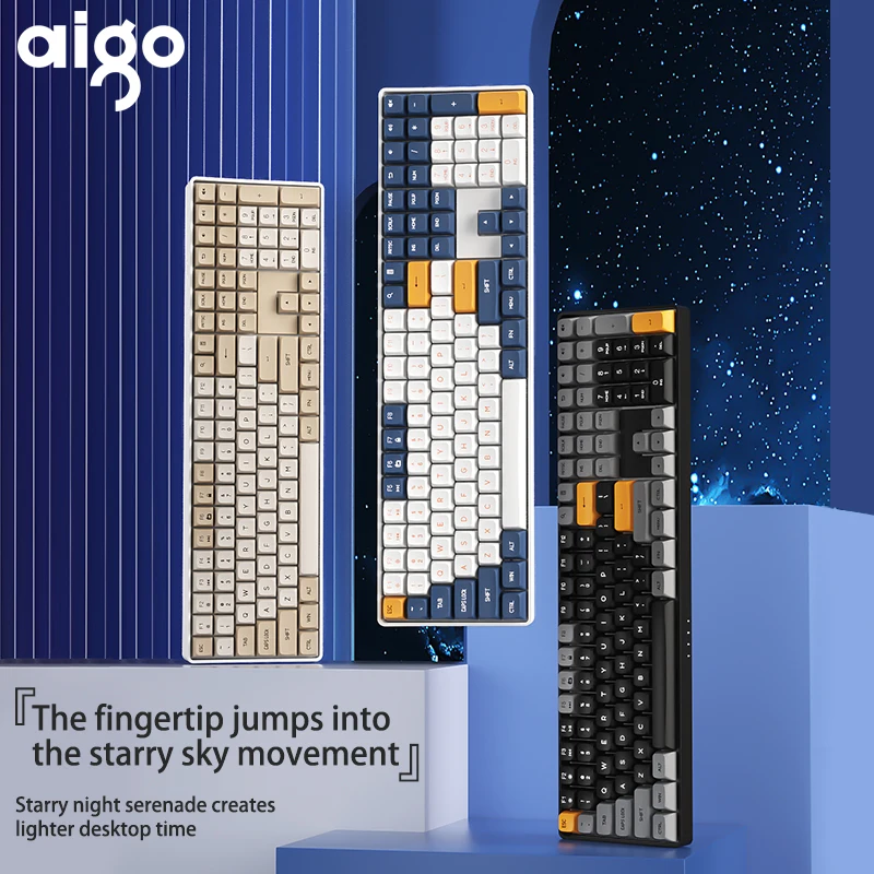 Aigo A108 Gaming Mechanical Keyboard Blue Switch 110 Key Hot 2.4G Wireless USB Type-c Wired Swap Rechargeable Gamer Keyboard
Aigo A108 Gaming Mechanical Keyboard Blue Switch 110 Key Hot 2.4G Wireless USB Type-c Wired Swap Rechargeable Gamer Keyboard