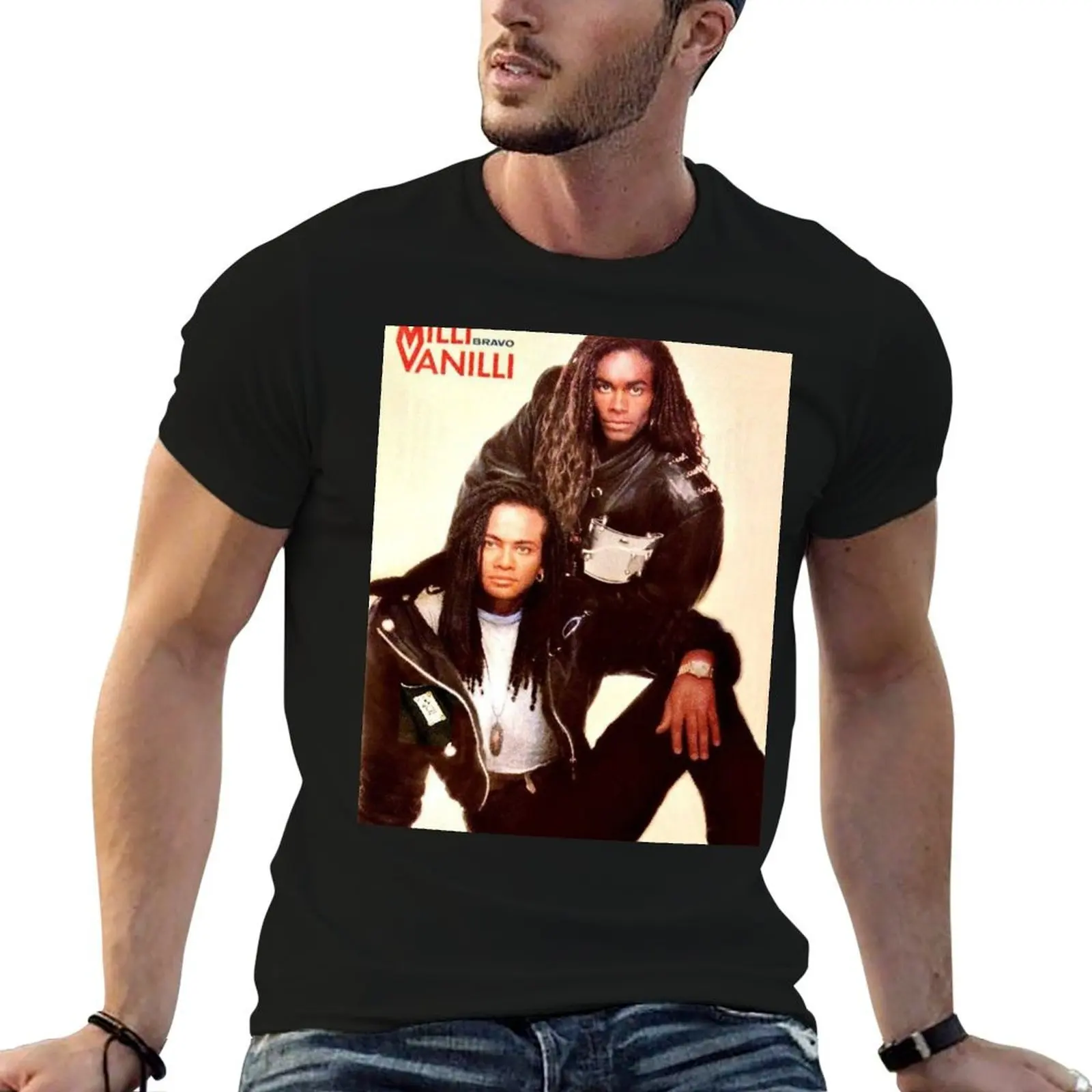 Milli Vanilli Pict Art T-Shirt man t shirt graphic black cotton t-shirt plain for man package T-Shirt
Milli Vanilli Pict Art T-Shirt man t shirt graphic black cotton t-shirt plain for man package T-Shirt