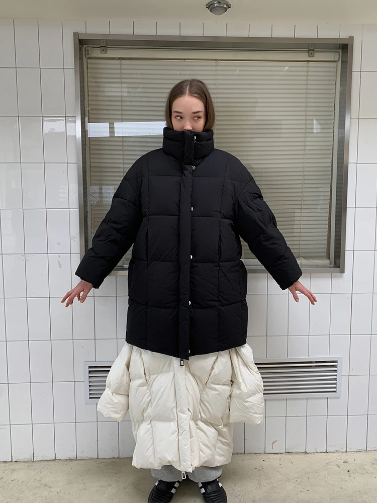 Warm Mid-Length Women's down Jaet IAMFF Windproof Winter Outerwear Thiened White Du Feather Straight Cut Zipper Design
Warm Mid-Length Women's down Jaet IAMFF Windproof Winter Outerwear Thiened White Du Feather Straight Cut Zipper Design