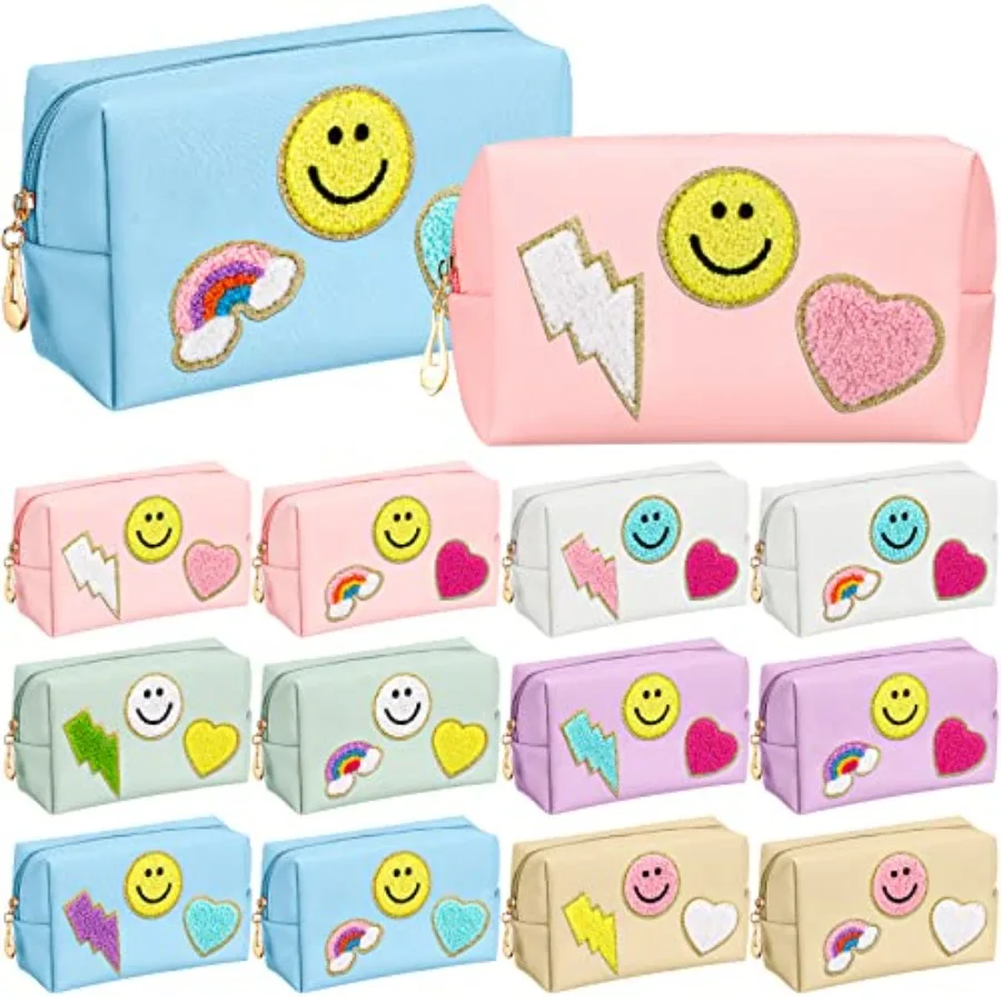 12 Pcs Preppy Patch Makeup Bag Chenille Letters Cosmetic Bag PU Leather Preppy Organizer Small Smile Heart Toiletry Pouch Porta
12 Pcs Preppy Patch Makeup Bag Chenille Letters Cosmetic Bag PU Leather Preppy Organizer Small Smile Heart Toiletry Pouch Porta