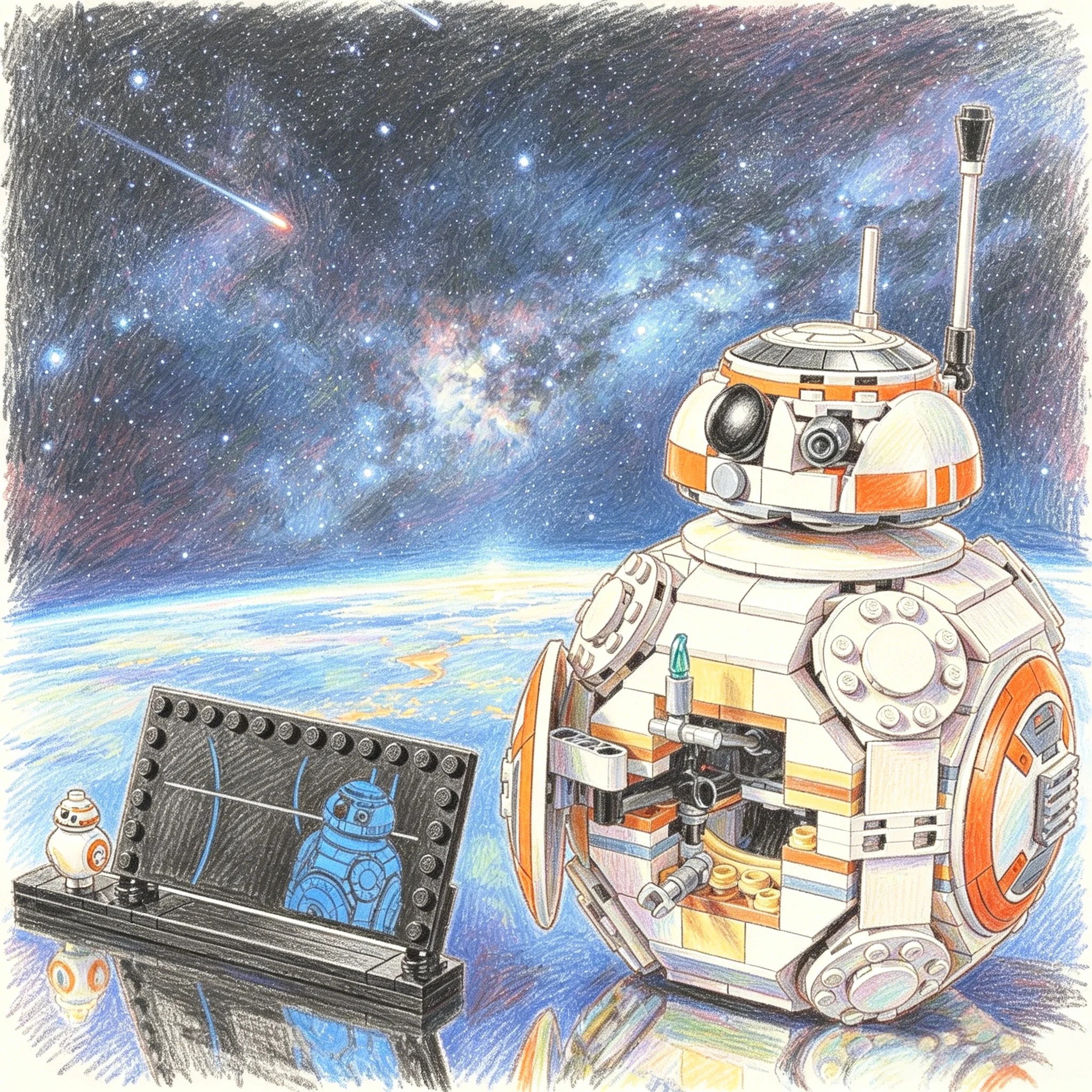 The new MOC Planet series building block set, BB-8 mechanical nursing robot toy Christmas birthday gift
The new MOC Planet series building block set, BB-8 mechanical nursing robot toy Christmas birthday gift