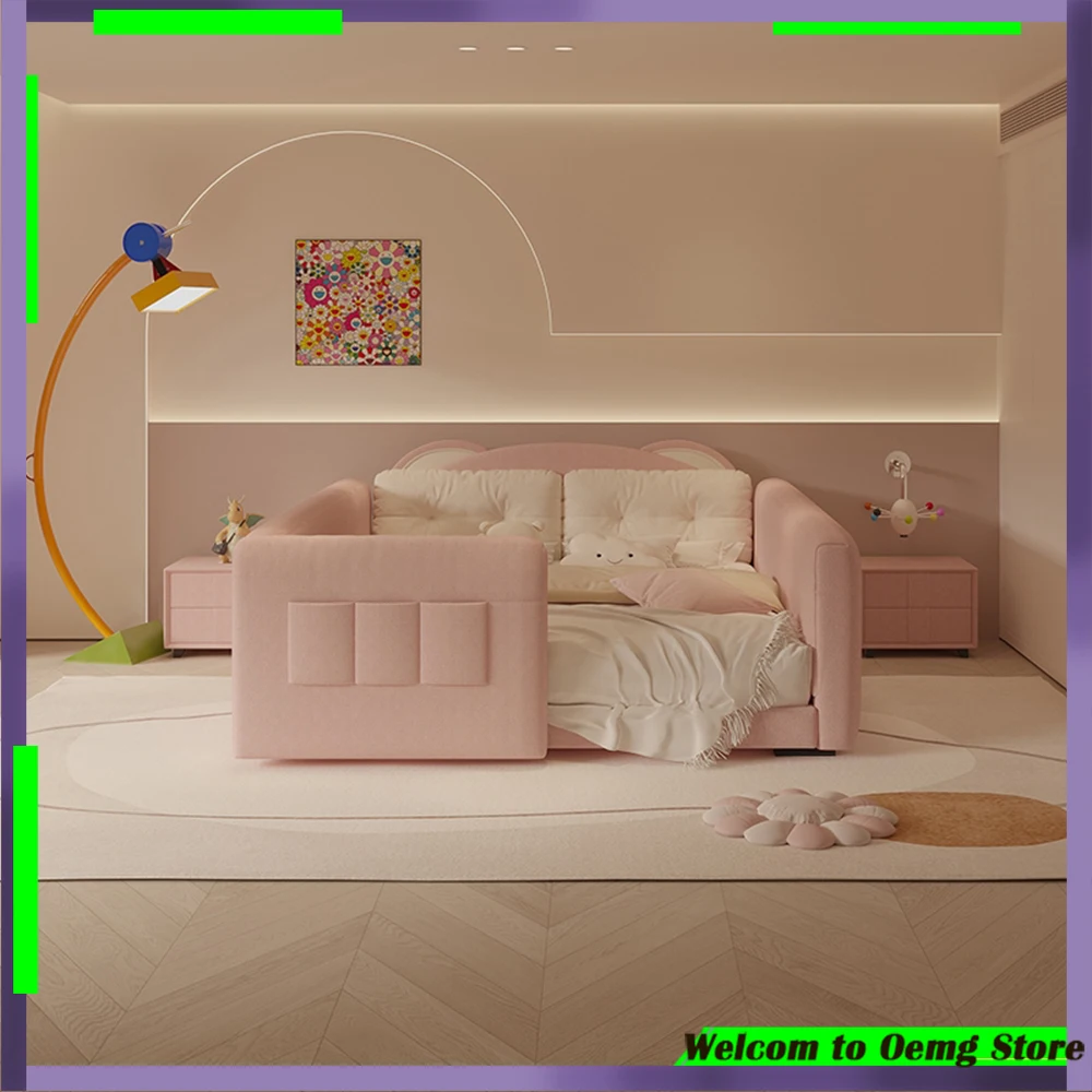Cute Queen Upholstered Bed Frame Modern Princess Design Headboard 180x200 Perfect Girls Bedroom Cozy Sleep Experience Decor
Cute Queen Upholstered Bed Frame Modern Princess Design Headboard 180x200 Perfect Girls Bedroom Cozy Sleep Experience Decor