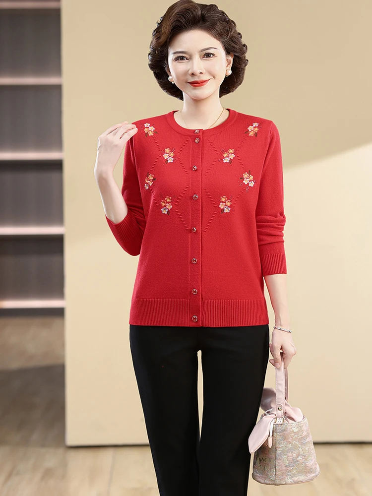 Красный вязаный открытый кардиган с вышивкой, свободный крой, весенне-осенний легкий топ для женщин среднего возраста и ly Faionable M...
Красный вязаный открытый кардиган с вышивкой, свободный крой, весенне-осенний легкий топ для женщин среднего возраста и ly Faionable M...