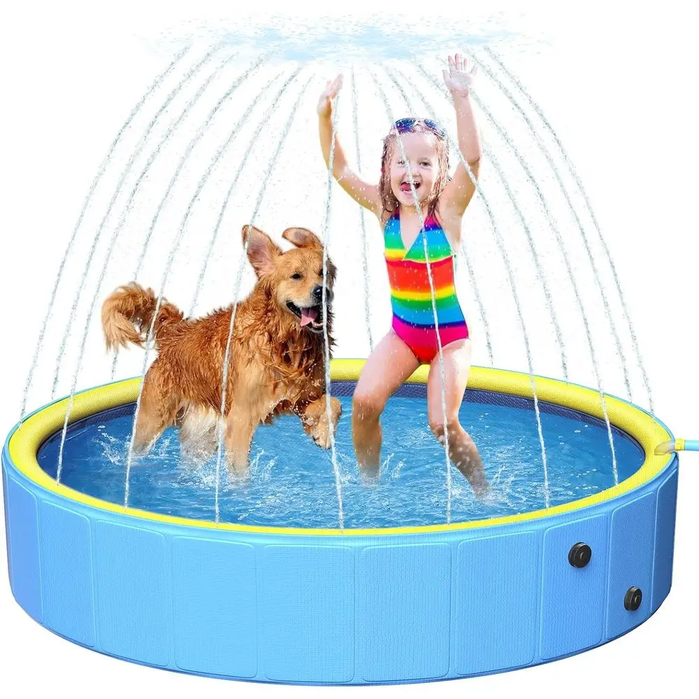 artcool 63" Thicken Large Dog Pool,Non-Slip Kiddie/Kids Pool Hard Plastic,2-in-1 Foldable Sprinkler Pet Pools,Portable Swimming
artcool 63" Thicken Large Dog Pool,Non-Slip Kiddie/Kids Pool Hard Plastic,2-in-1 Foldable Sprinkler Pet Pools,Portable Swimming