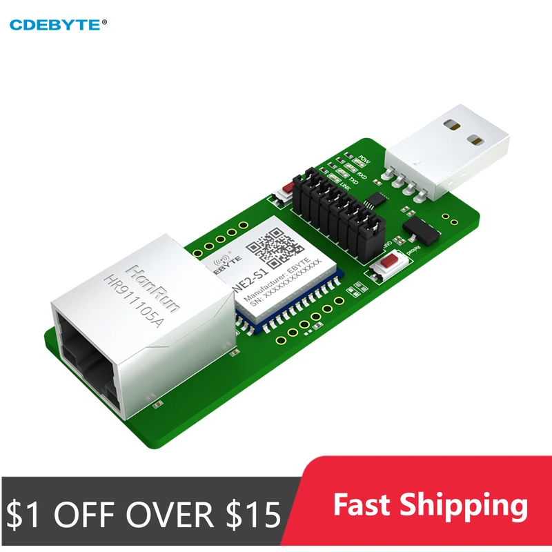 Тестовая плата модуля последовательного порта TTL в Ethernet Modbus TCP в RTU IoT Протокол MQTT CDEBYTE NE2-S1-TB Предварительно сварный интерфейс USB NE2-S1
Тестовая плата модуля последовательного порта TTL в Ethernet Modbus TCP в RTU IoT Протокол MQTT CDEBYTE NE2-S1-TB Предварительно сварный интерфейс USB NE2-S1