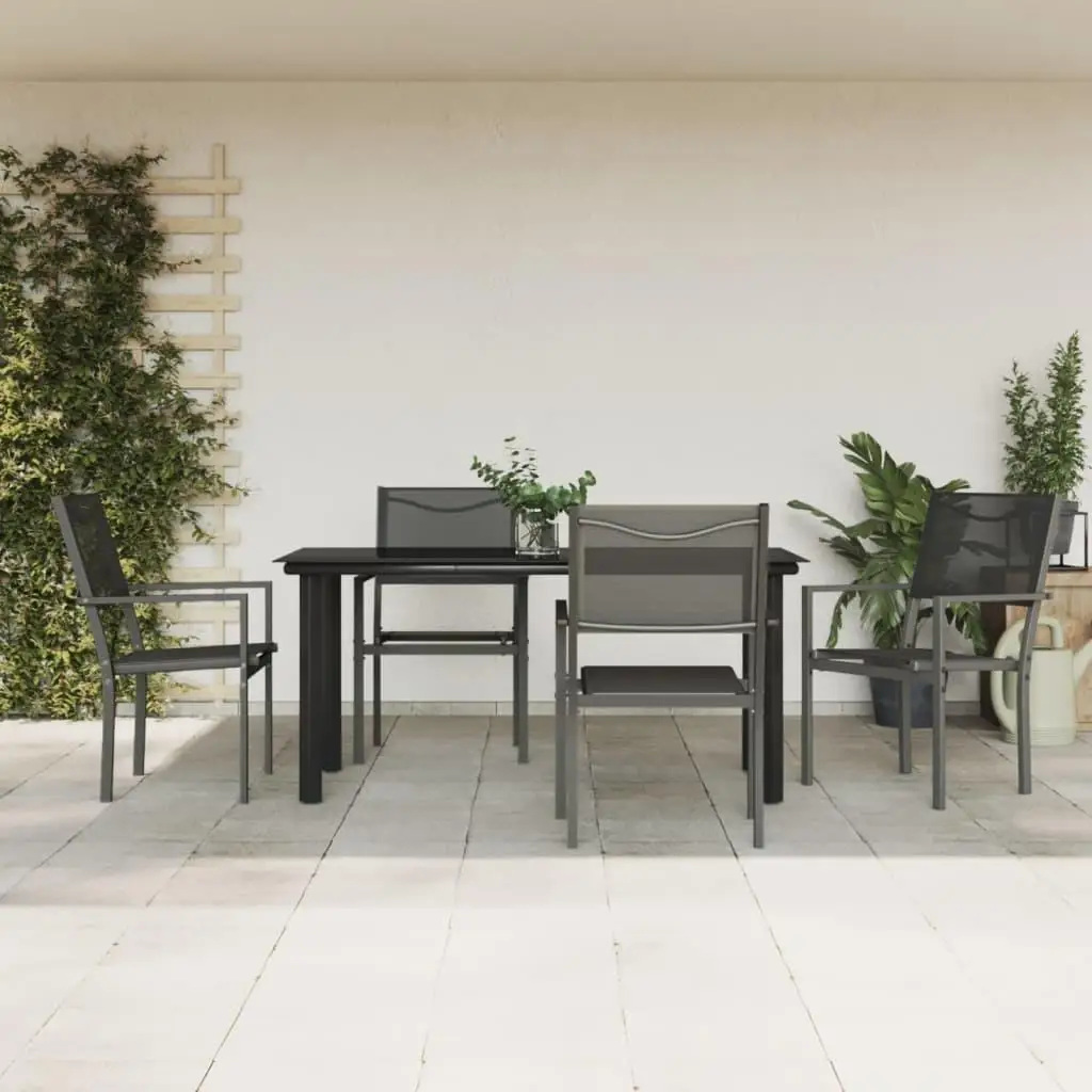 Outdoor Dining Set 6-Piece Black Wrought Iron Modern Design Garden Furniture Set for Backyard Patio
Outdoor Dining Set 6-Piece Black Wrought Iron Modern Design Garden Furniture Set for Backyard Patio