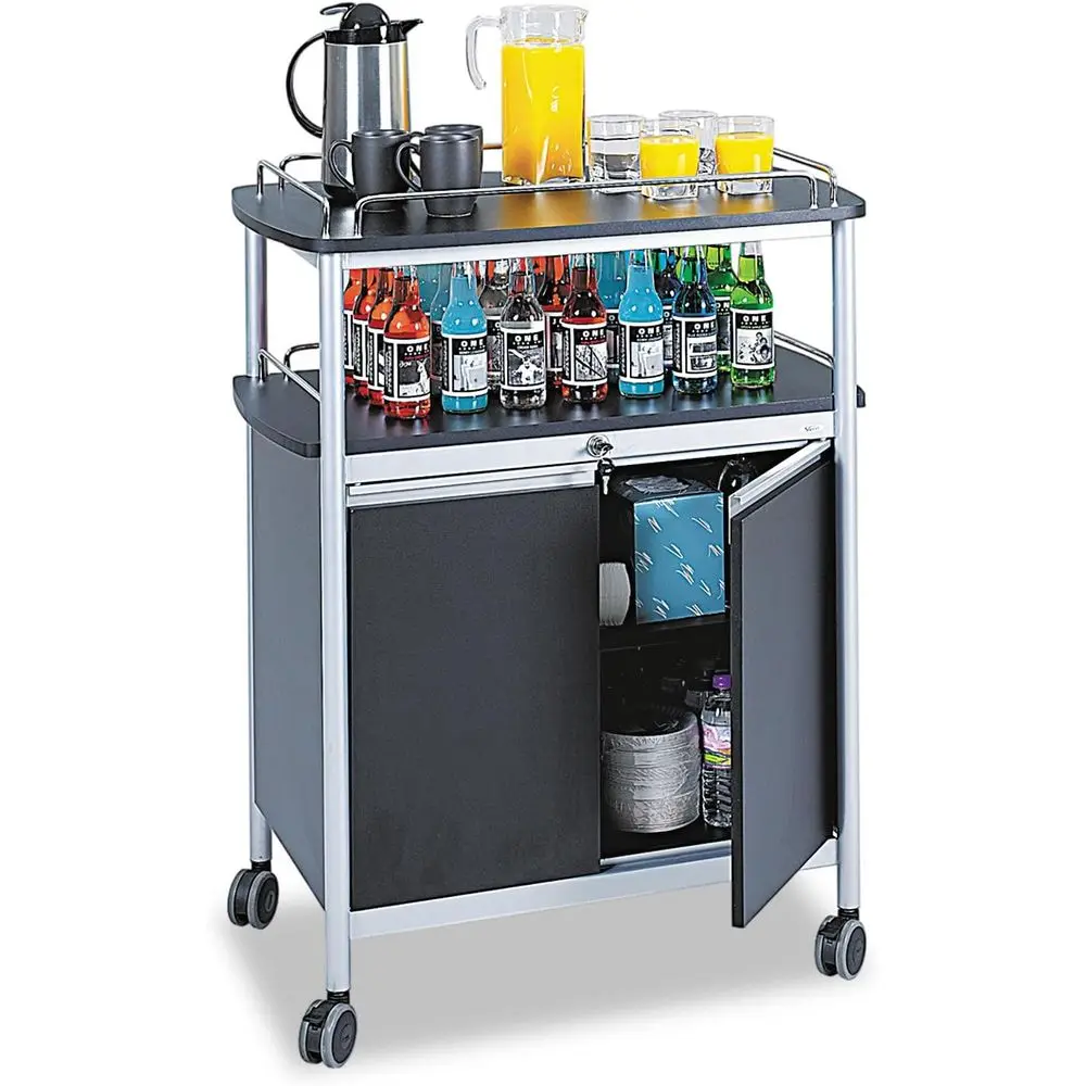 Contemporary 75 lbs. Capacity Mobile Drink Cart with Swivel Wheels in Black
Contemporary 75 lbs. Capacity Mobile Drink Cart with Swivel Wheels in Black