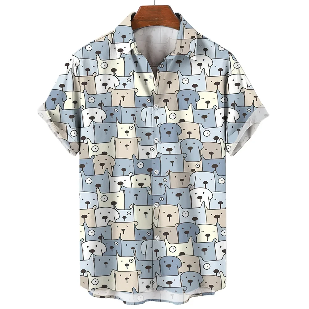 Summer Short Sleeve Men Shirt Cartoon Cartoon Cat Dog Print Unisex Casual Everyday Wear
Summer Short Sleeve Men Shirt Cartoon Cartoon Cat Dog Print Unisex Casual Everyday Wear