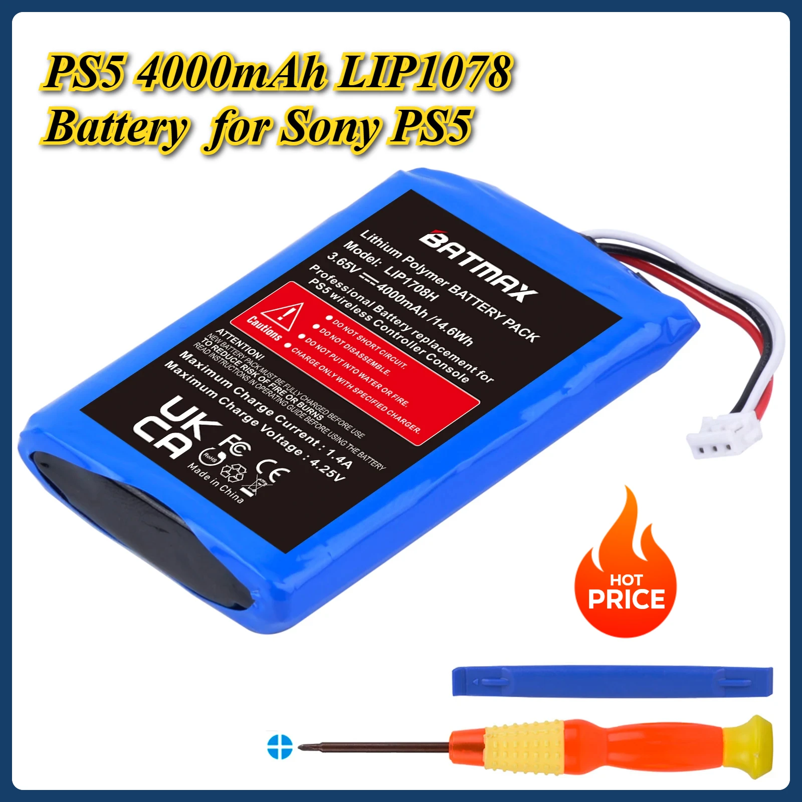 2-4 PCS PS5 4000mAh LIP1078 PS5 Controller DualSense Game Controller Battery High Capacity for Sony
2-4 PCS PS5 4000mAh LIP1078 PS5 Controller DualSense Game Controller Battery High Capacity for Sony