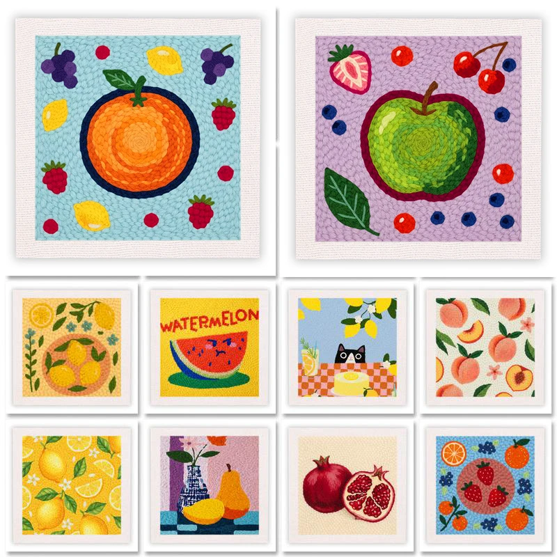 Frame Punch Needle Embroidery Starter Kits Fresh Fruit Square embroidered kit Cross stitch Art and crafts supplies adults
Frame Punch Needle Embroidery Starter Kits Fresh Fruit Square embroidered kit Cross stitch Art and crafts supplies adults