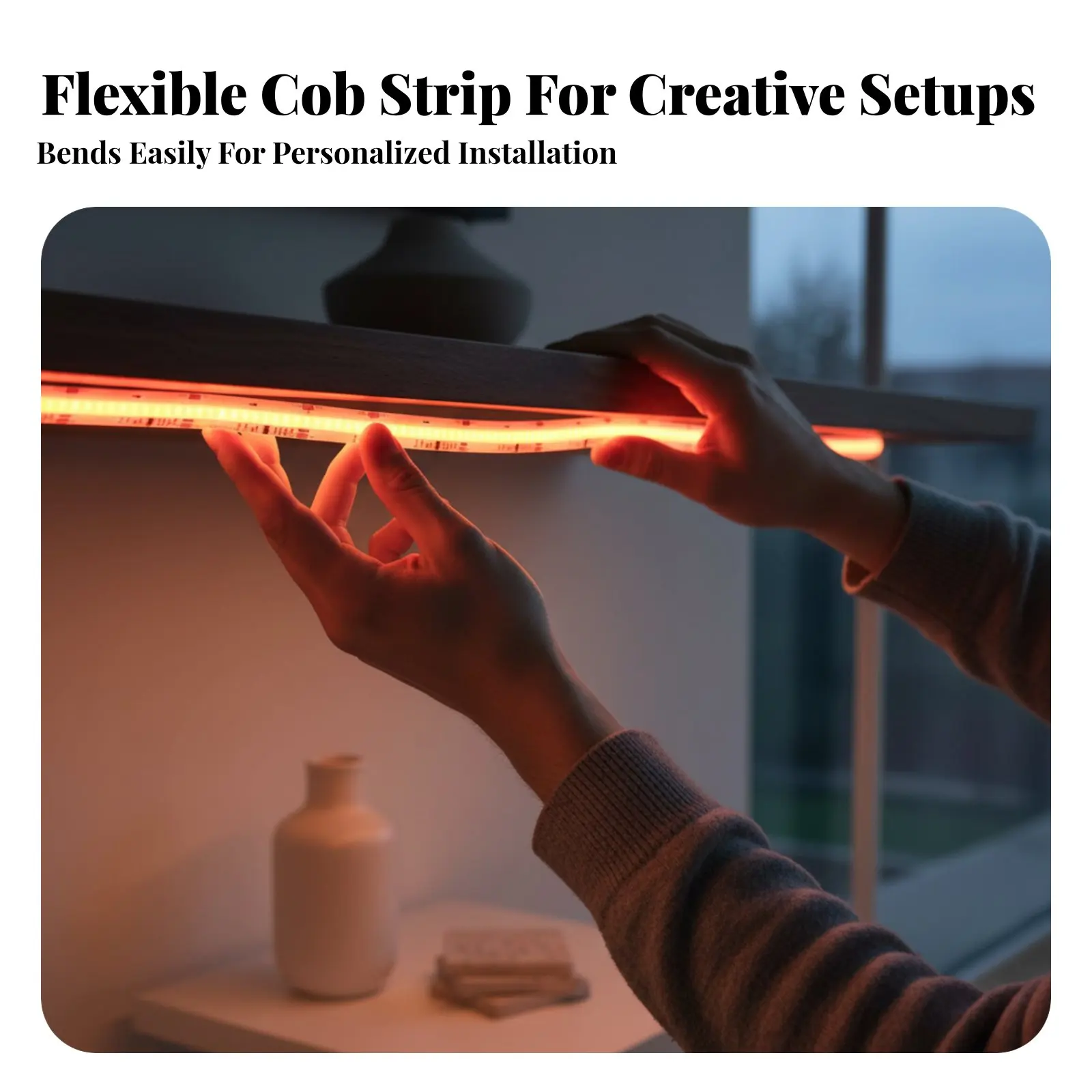 COB RGB Programmable Flow Strip Light, 720 LEDs, 12V/24V, Flexible, APP Remote, Chasing Effect, Ambient Decor
COB RGB Programmable Flow Strip Light, 720 LEDs, 12V/24V, Flexible, APP Remote, Chasing Effect, Ambient Decor