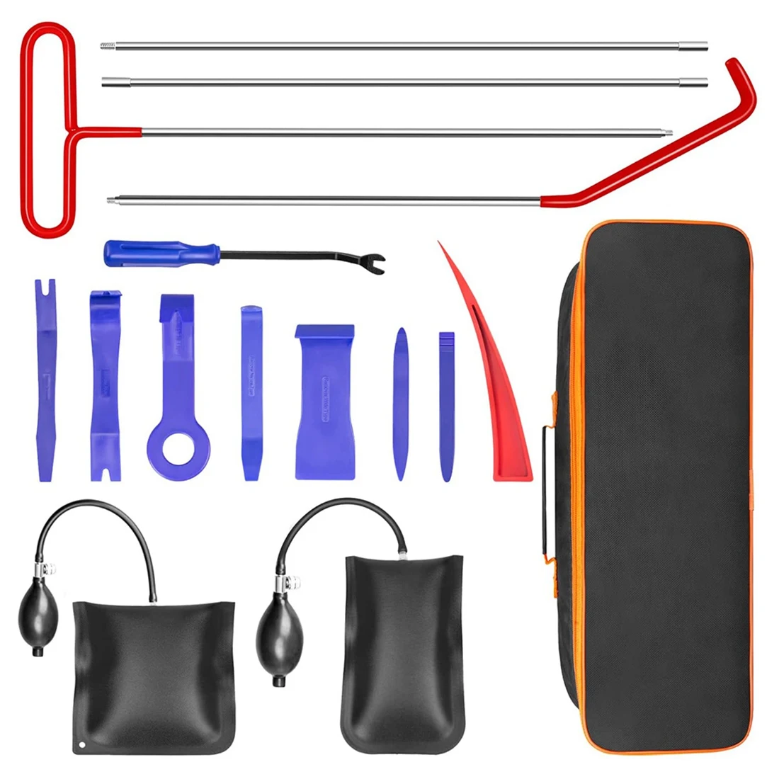 Car Tool Kit with Long Reach Grabber, Air Wedge Pump, Non Marring Wedge, Auto Trim Removal Tool Set for
Car Tool Kit with Long Reach Grabber, Air Wedge Pump, Non Marring Wedge, Auto Trim Removal Tool Set for