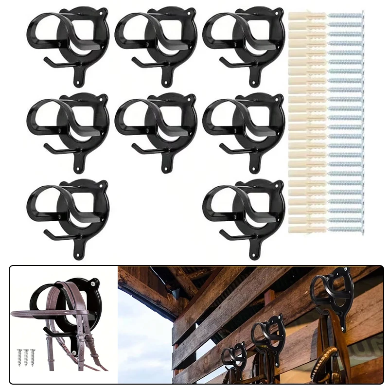 8pcs Wall Mounted Horse Tack Rack Hooks Metal Bridle Holder Organizer for Barn Shed Equestrian Gear Storage
8pcs Wall Mounted Horse Tack Rack Hooks Metal Bridle Holder Organizer for Barn Shed Equestrian Gear Storage