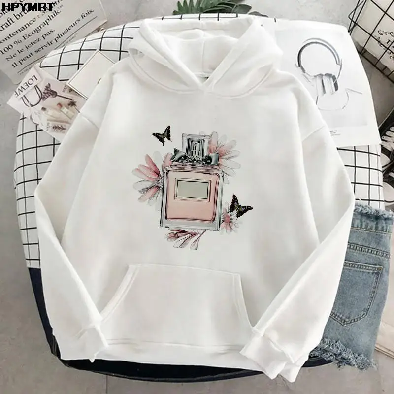 Korean Style Women Sweatshirt perfume Prints Hooded Pullover Autumn Long Sleeve Casual Pocket hoodie Loose Harajuku Blouse Mujer
Korean Style Women Sweatshirt perfume Prints Hooded Pullover Autumn Long Sleeve Casual Pocket hoodie Loose Harajuku Blouse Mujer