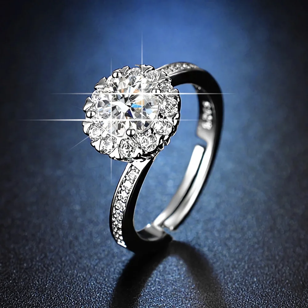 Charm 925 Sterling silver shining Crystal Rings for women Adjustable fashion party wedding Jewelry birthday gifts
Charm 925 Sterling silver shining Crystal Rings for women Adjustable fashion party wedding Jewelry birthday gifts
