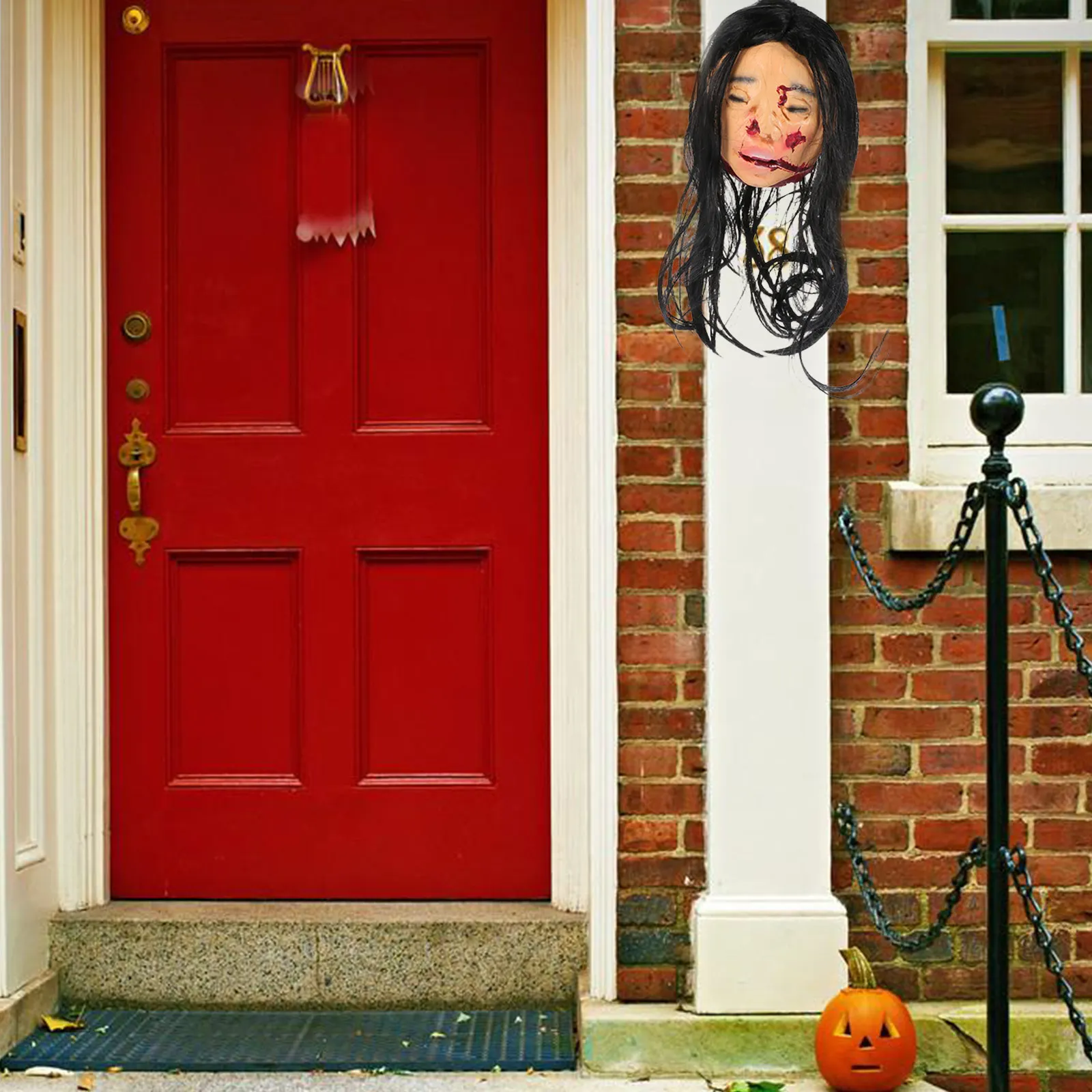 Realistic Sadako Head Halloween Decorative Prop Hanging Ghost Pendant Bar Decor Supplies Emulsion Environmental Protection Safe
Realistic Sadako Head Halloween Decorative Prop Hanging Ghost Pendant Bar Decor Supplies Emulsion Environmental Protection Safe