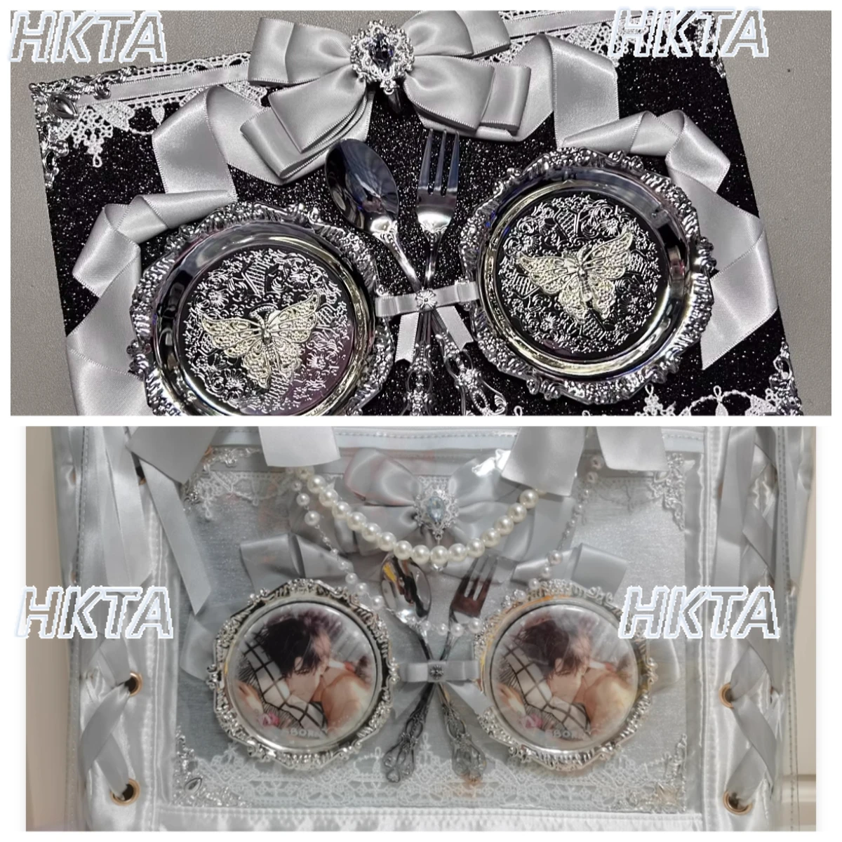 Original Double Dinner Plate Finished Bow Pain Plate Custom Gu Mei Dream Ribbon Background B5 Size Pain Plate Bag Accessories
Original Double Dinner Plate Finished Bow Pain Plate Custom Gu Mei Dream Ribbon Background B5 Size Pain Plate Bag Accessories