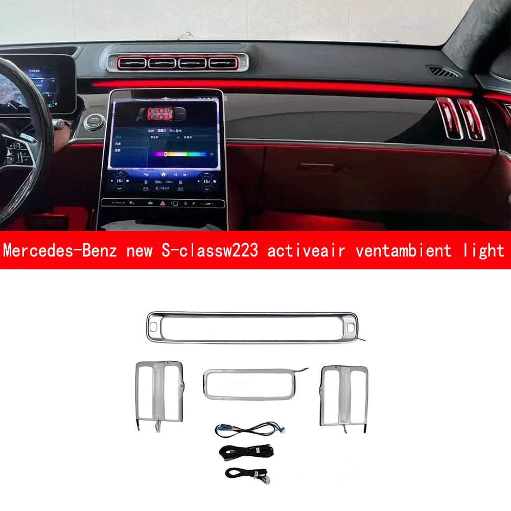 Ambient Light For Mercedes Benz S-Class W223 Air Vents LED Outlet Panel Cover Instrument Cover 64 Colors Vent Car Accessories
Ambient Light For Mercedes Benz S-Class W223 Air Vents LED Outlet Panel Cover Instrument Cover 64 Colors Vent Car Accessories