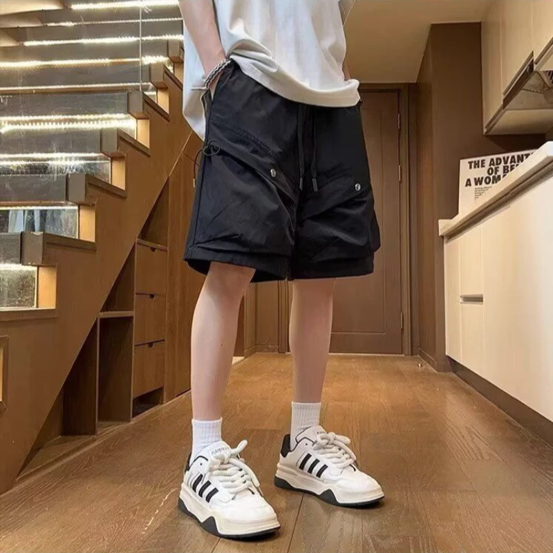 High Street Men's Drawstring Cargo Shorts Summer Lightweight Casual Loose Fit with Multiple Pockets American Style Mid-Length
High Street Men's Drawstring Cargo Shorts Summer Lightweight Casual Loose Fit with Multiple Pockets American Style Mid-Length