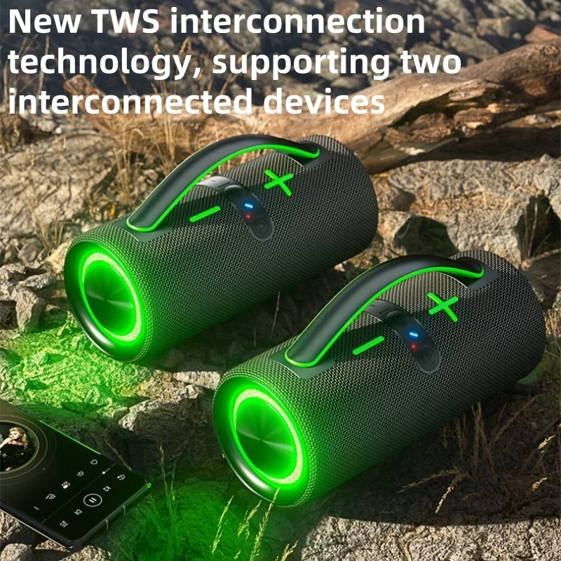 New TWS dual wireless Bluetooth speaker, outdoor waterproof portable subwoofer with RGB lighting, gaming audio, Harman Bluetooth
New TWS dual wireless Bluetooth speaker, outdoor waterproof portable subwoofer with RGB lighting, gaming audio, Harman Bluetooth
