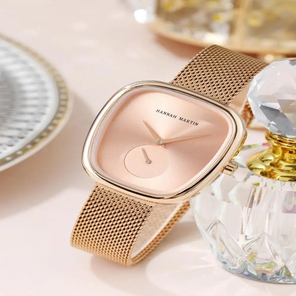Luxury Watches for Women Style Stainless Steel Strap Mesh Quartz Watch Women's Half High Qualuty Barrel Design Watch
Luxury Watches for Women Style Stainless Steel Strap Mesh Quartz Watch Women's Half High Qualuty Barrel Design Watch