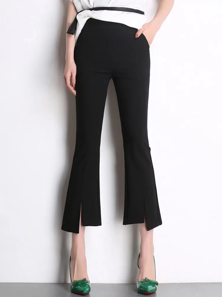 Slimming High Waist Ice Silk Thin Casual Pants for Women Summer 2026 Nine Points Elastic Slit Wide Leg Pants Straight Cut
Slimming High Waist Ice Silk Thin Casual Pants for Women Summer 2026 Nine Points Elastic Slit Wide Leg Pants Straight Cut