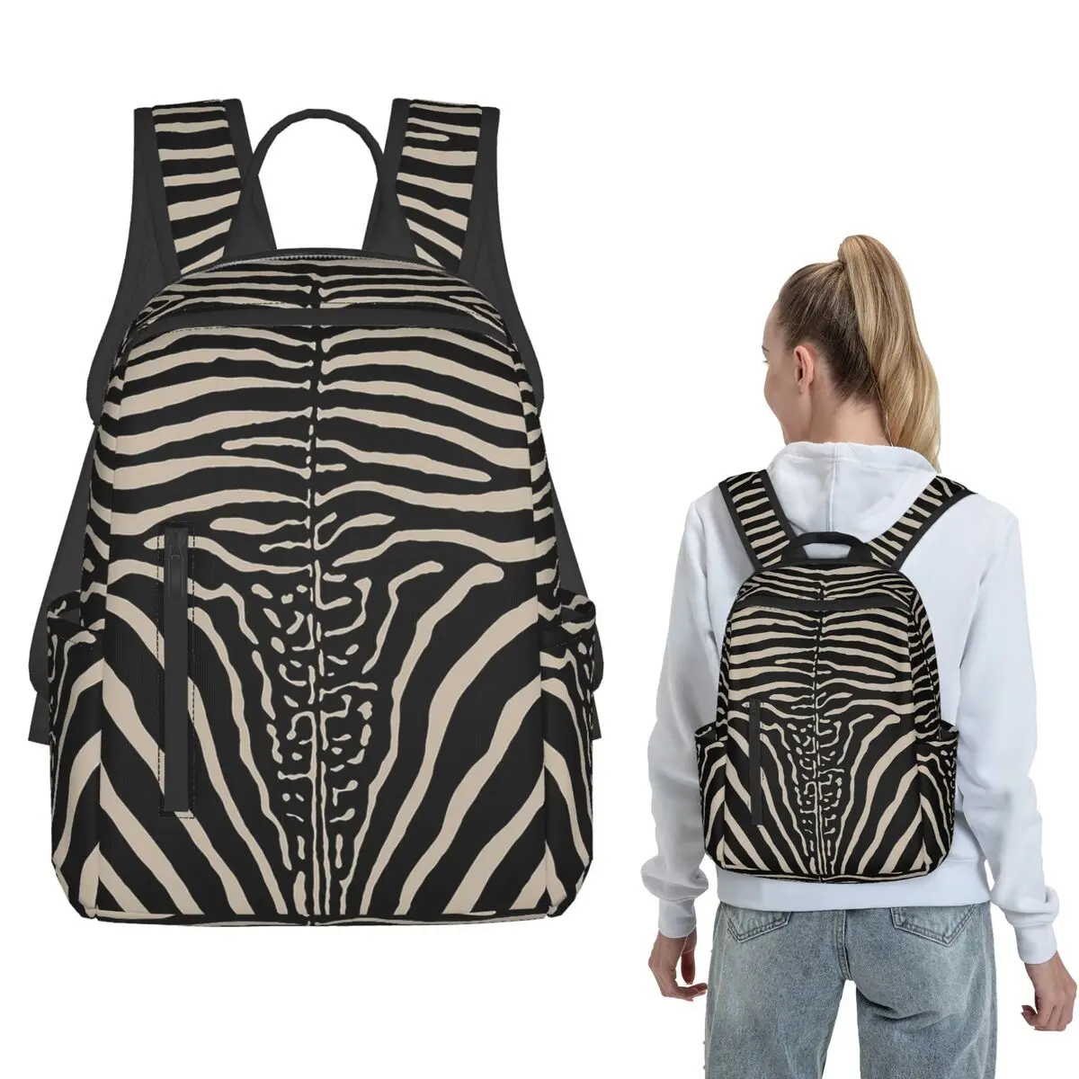 Liquid Black White Zebra Pattern Backpack Large Capacity Kids BookBag School Bag Shoulder Bags for Men Women
Liquid Black White Zebra Pattern Backpack Large Capacity Kids BookBag School Bag Shoulder Bags for Men Women