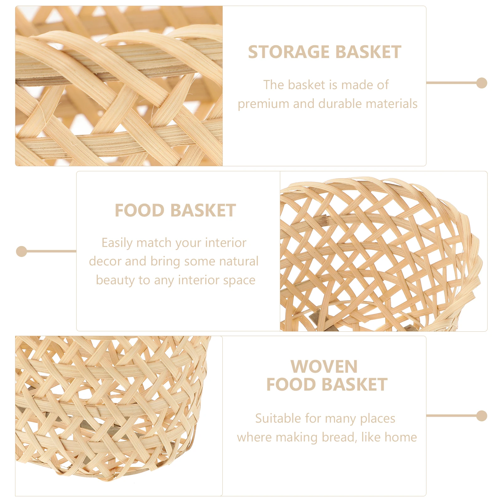 2 Pcs Container Bamboo Snack Basket Storage Baskets Wicker Fruit Weaving Food Holder
2 Pcs Container Bamboo Snack Basket Storage Baskets Wicker Fruit Weaving Food Holder