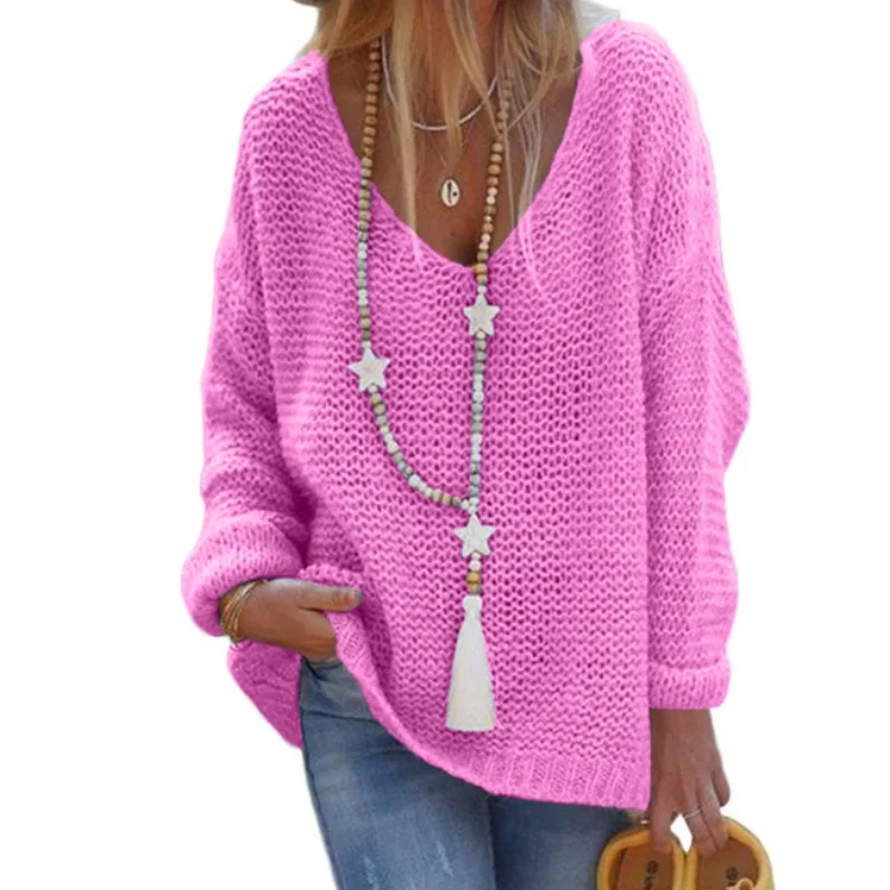 2024 new women's loose and versatile knitted sweater V-neck long sleeved knitted hollow pullover sweater top
2024 new women's loose and versatile knitted sweater V-neck long sleeved knitted hollow pullover sweater top