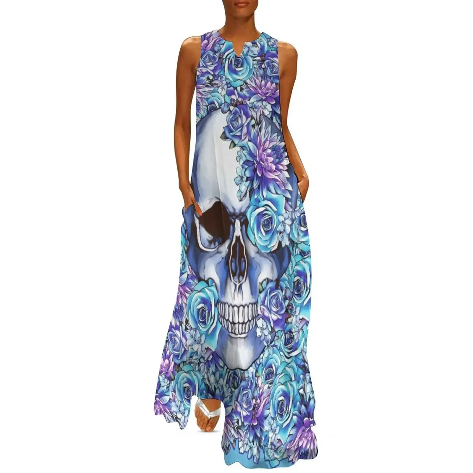 Human anatomy Skull blue watercolor floral Long Dress women's elegant loose dresses luxury dress beach outfits for women Dress
Human anatomy Skull blue watercolor floral Long Dress women's elegant loose dresses luxury dress beach outfits for women Dress