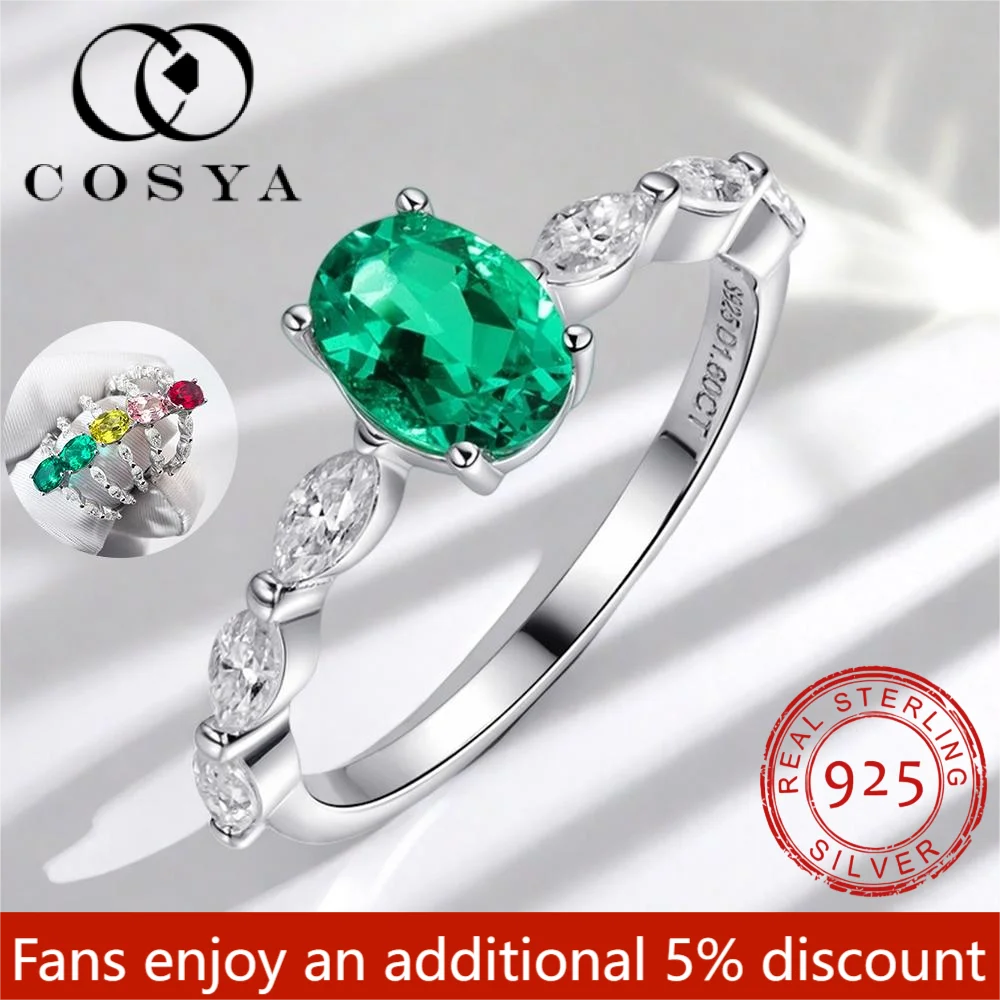 COSYA 1ct 5x7mm Colombian Emerald Oval Ring for Women 100% 925 Silver Engagement Wedding Ring Anniversary Gift Fine Jewelry
COSYA 1ct 5x7mm Colombian Emerald Oval Ring for Women 100% 925 Silver Engagement Wedding Ring Anniversary Gift Fine Jewelry
