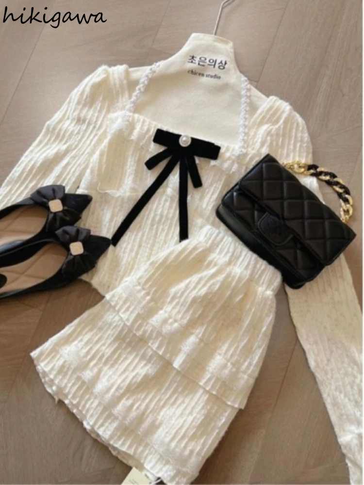 2 Piece Sets Womens Outfits Roupas Femme Square Collar Tops High Waist A-line Mini Skirt Set Fashion Color Suit Women Clothes
2 Piece Sets Womens Outfits Roupas Femme Square Collar Tops High Waist A-line Mini Skirt Set Fashion Color Suit Women Clothes