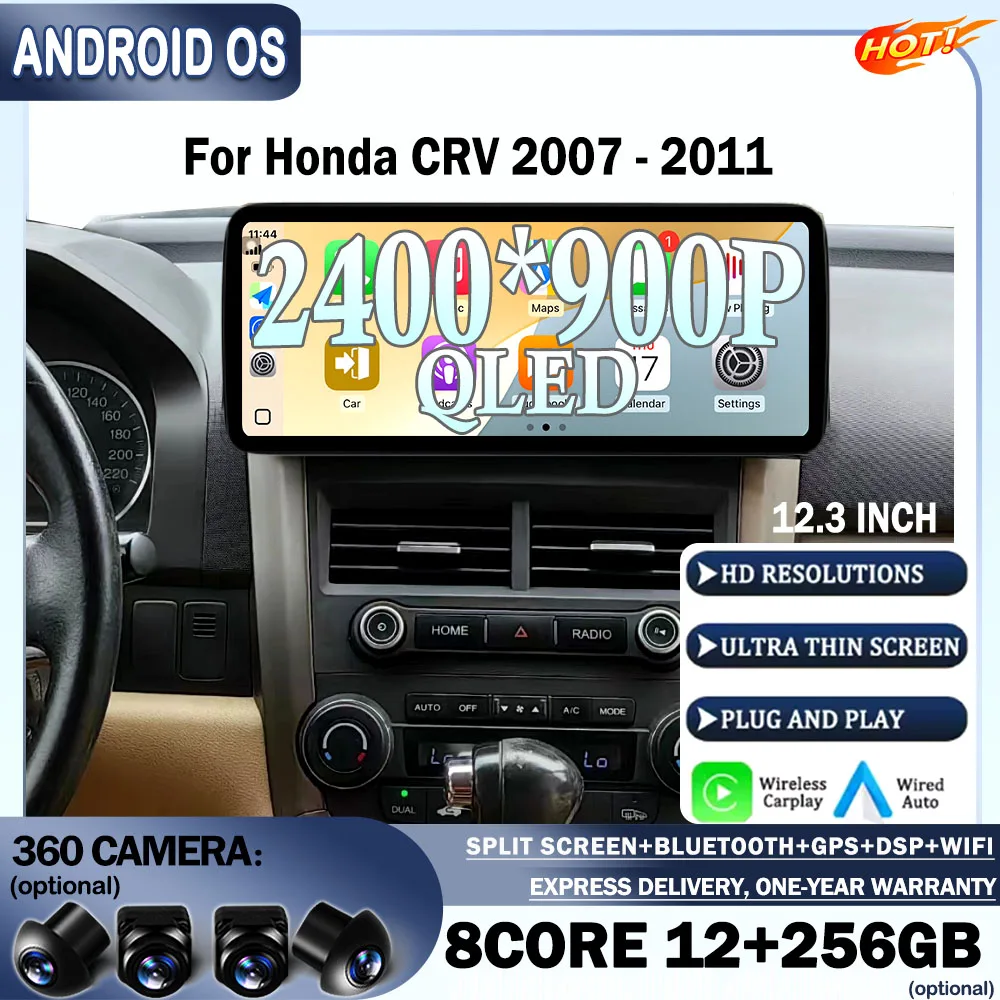 12.3 Inch For Honda CRV CR-V 2007 - 2011 Android 14 Carplay 4G QLED 2400*900P GPS Navi Radio Stereo Head unit CarPlay BT Tools
12.3 Inch For Honda CRV CR-V 2007 - 2011 Android 14 Carplay 4G QLED 2400*900P GPS Navi Radio Stereo Head unit CarPlay BT Tools
